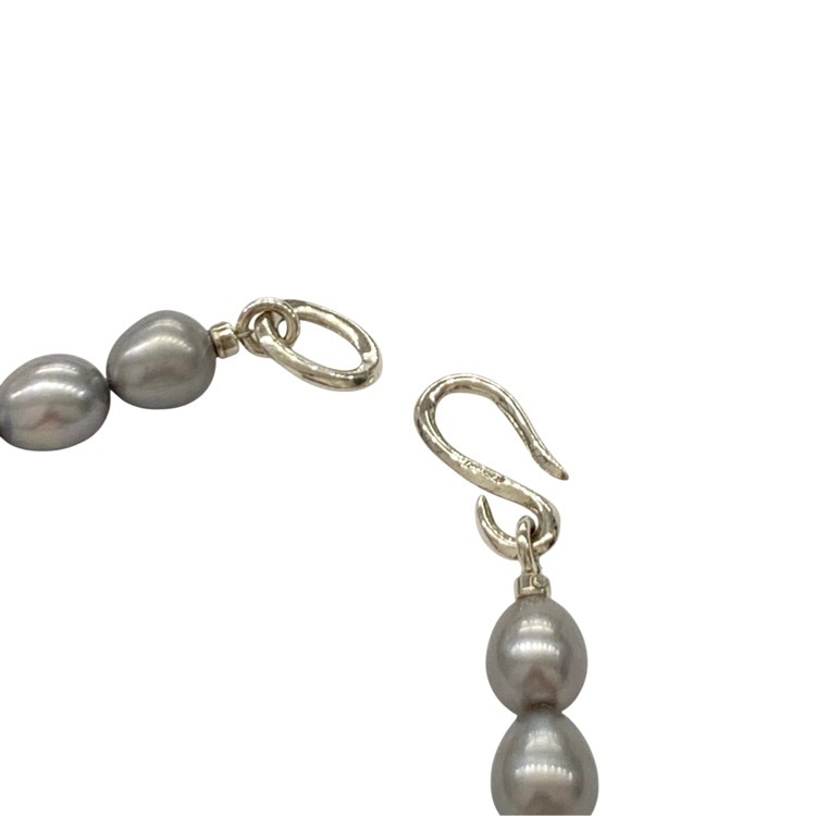 R.ALAGAN ララガン MEDIUM PEARL NECKLACE フレッシュパール グレー L-26