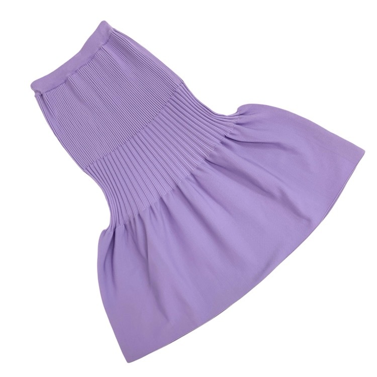 CFCL シーエフシーエル FLUTED SKIRT 2 フル―テッドスカート ラベンダー 1 CF004KG077