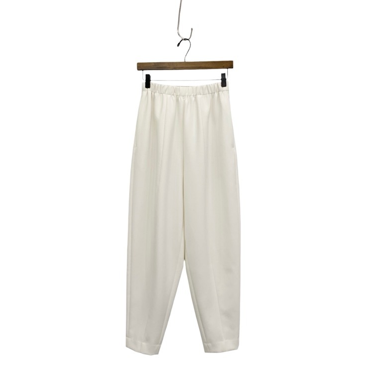 ENFOLD エンフォルド FRONT-CURVE PANTS フロントカーブパンツ ホワイト 36 300HA231-2090