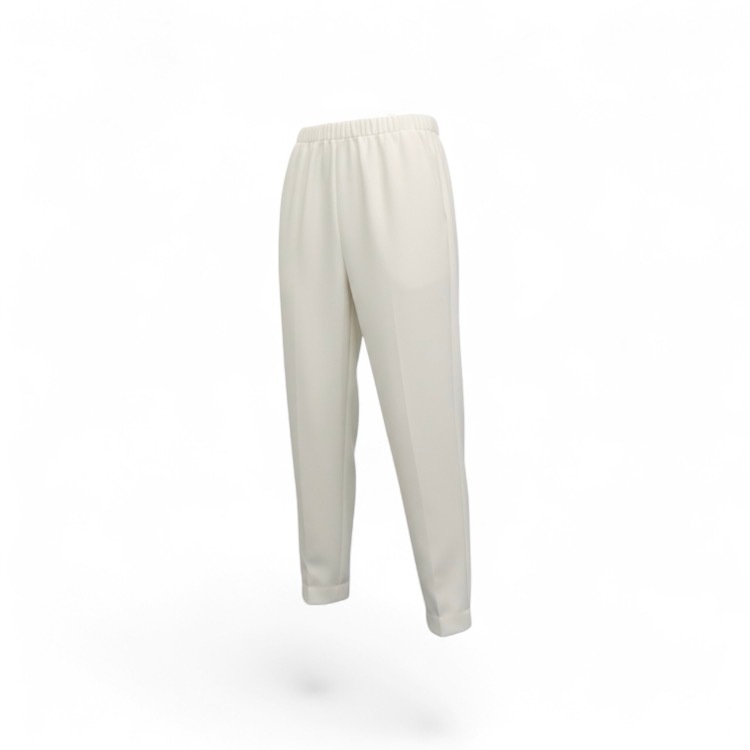 ENFOLD エンフォルド FRONT-CURVE PANTS フロントカーブパンツ ホワイト 36 300HA231-2090