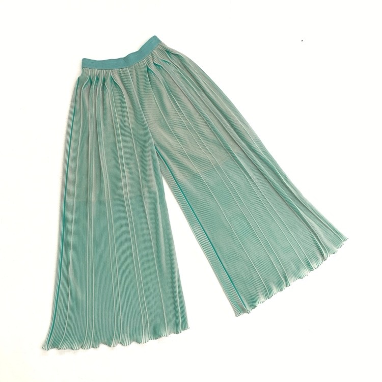 CFCL シーエフシーエル HYPHA LUCENT WIDE PANTS タック編みワイドパンツ エメラルドマルチ 3 CF007KF208