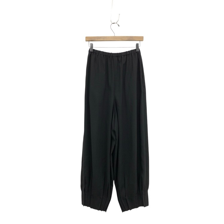 ENFOLD エンフォルド TACK-HEM PANTS タックヘムパンツ バルーンシルエット ブラック 34 300IA231-0671