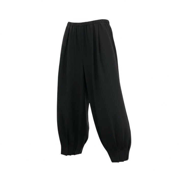 ENFOLD エンフォルド TACK-HEM PANTS タックヘムパンツ バルーンシルエット ブラック 34 300IA231-0671
