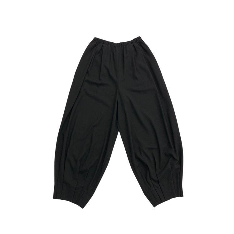 ENFOLD エンフォルド TACK-HEM PANTS タックヘムパンツ バルーンシルエット ブラック 34 300IA231-0671