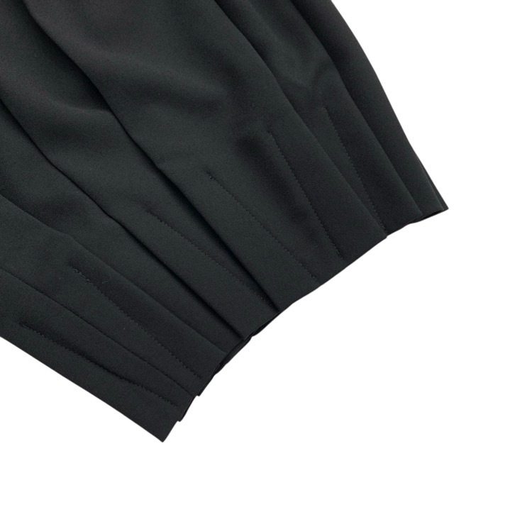 ENFOLD エンフォルド TACK-HEM PANTS タックヘムパンツ バルーンシルエット ブラック 34 300IA231-0671