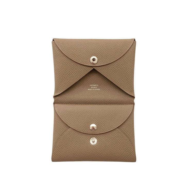 HERMES エルメス カルヴィデュオ ミニ財布 エトゥープ 素材エプソン