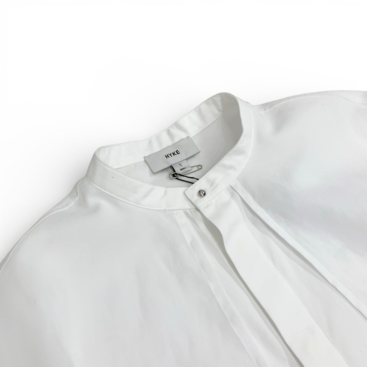 2025SS HYKE ハイク COTTON BALLOON SLEEVE BLOUSE コットンバルーンスリーブブラウス ホワイト 01 251-15238