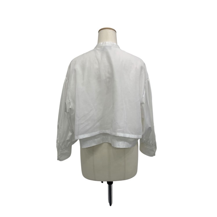 2025SS HYKE ハイク COTTON BALLOON SLEEVE BLOUSE コットンバルーンスリーブブラウス ホワイト 01 251-15238