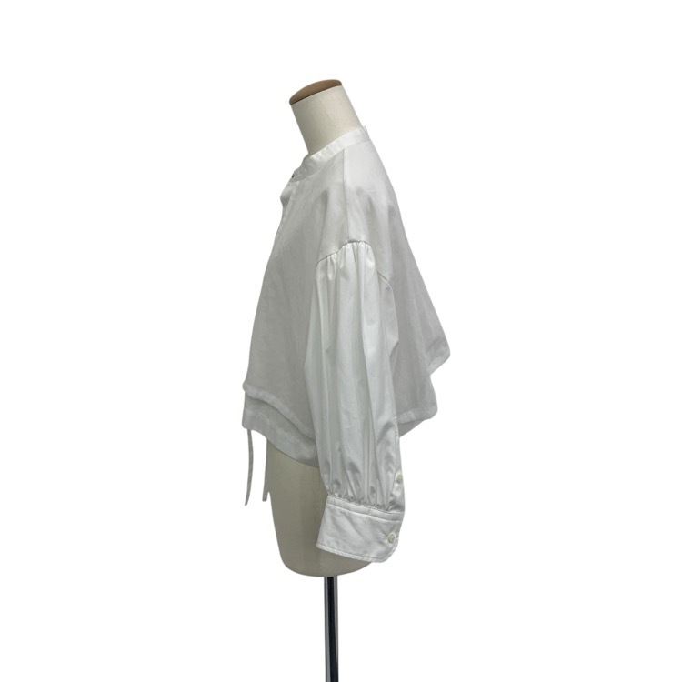 2025SS HYKE ハイク COTTON BALLOON SLEEVE BLOUSE コットンバルーンスリーブブラウス ホワイト 01 251-15238