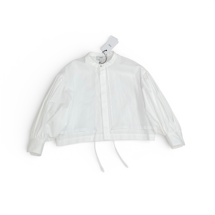 2025SS HYKE ハイク COTTON BALLOON SLEEVE BLOUSE コットンバルーンスリーブブラウス ホワイト 01 251-15238