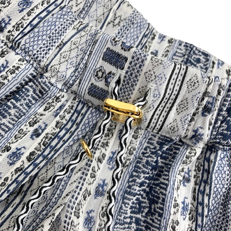 2025SS Mame Kurogouchi マメクロゴウチ Stripe Jacquard Relaxed Trousers ストライプジャガードリラックストラウザーパンツ MM25SS-PT081