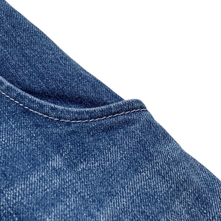 2025SS Mame Kurogouchi マメクロゴウチ Nature Pattern Jacquard Wide Leg Jeans 花鳥柄ジャガードワイドデニムパンツ ブルー 2 MM25SS-PT058