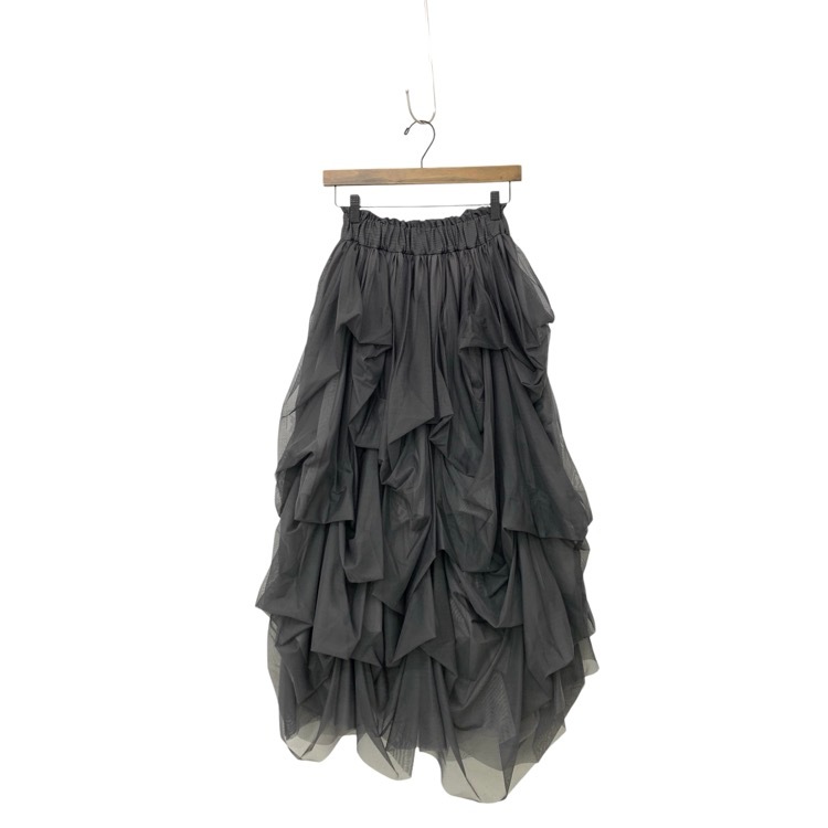 THE TOE ザ・トゥー Iris Tulle Skirt チュールスカート グレー S TT23A0100200221GYS
