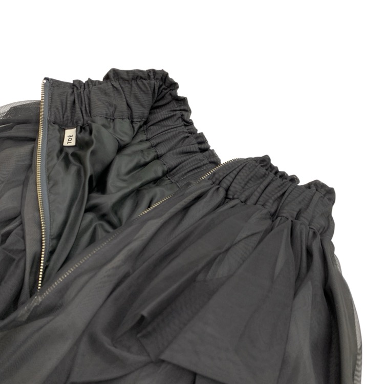 THE TOE ザ・トゥー Iris Tulle Skirt チュールスカート グレー S TT23A0100200221GYS