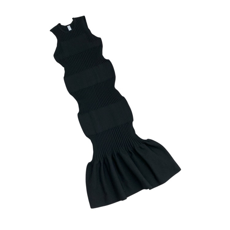 CFCL シーエフシーエル FLUTED DRESS 1 フルーテッドマーメイドドレス ワンピース ブラック 3 CF005KH001