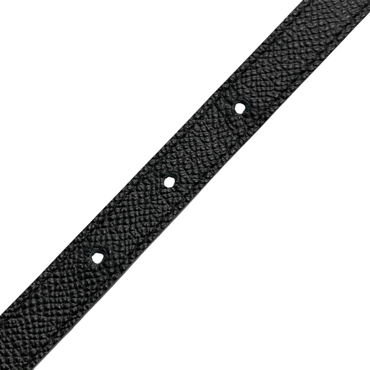 Rene ルネ 型押しレザー バックル ベルト ブラック F