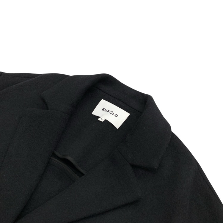 ENFOLD エンフォルド TAILOR JACKET テーラージャケット ウールリバー ブラック 38 300HA130-1660