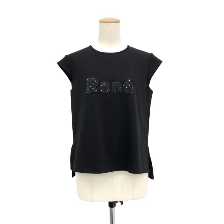 Rene ルネ ロゴカットソー 店舗限定 ブラック 36 6327980