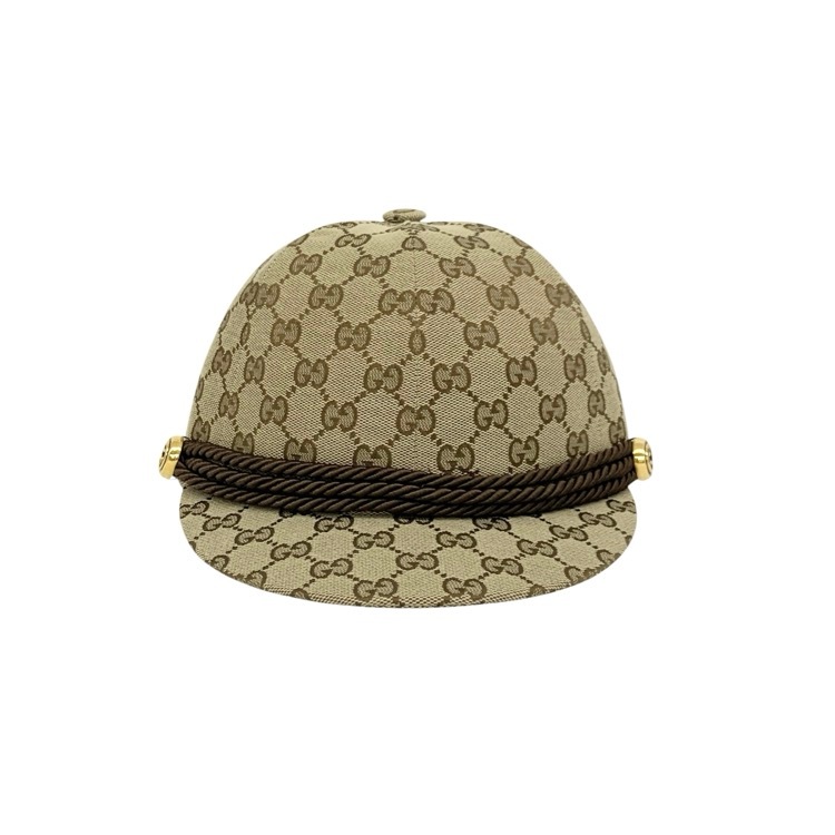GUCCI グッチ GGキャンバス リボン キャップ ベージュ S/56cm 678544 3HAEX