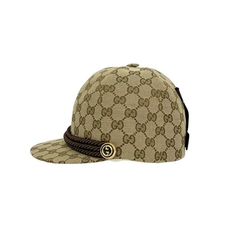 GUCCI グッチ GGキャンバス リボン キャップ ベージュ S/56cm 678544 3HAEX