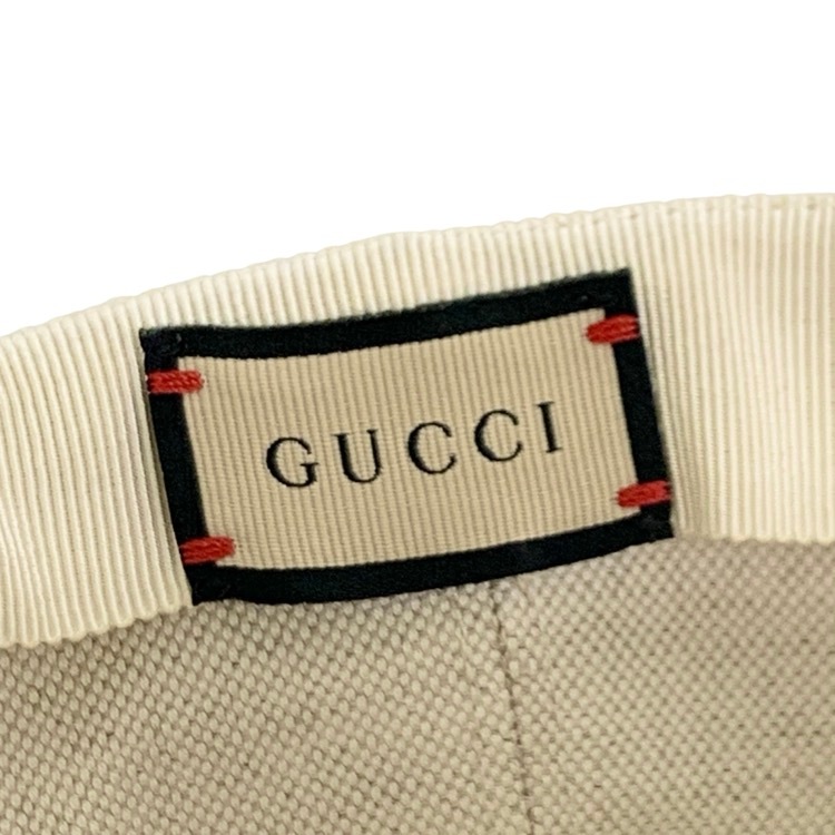 GUCCI グッチ GGキャンバス リボン キャップ ベージュ S/56cm 678544 3HAEX