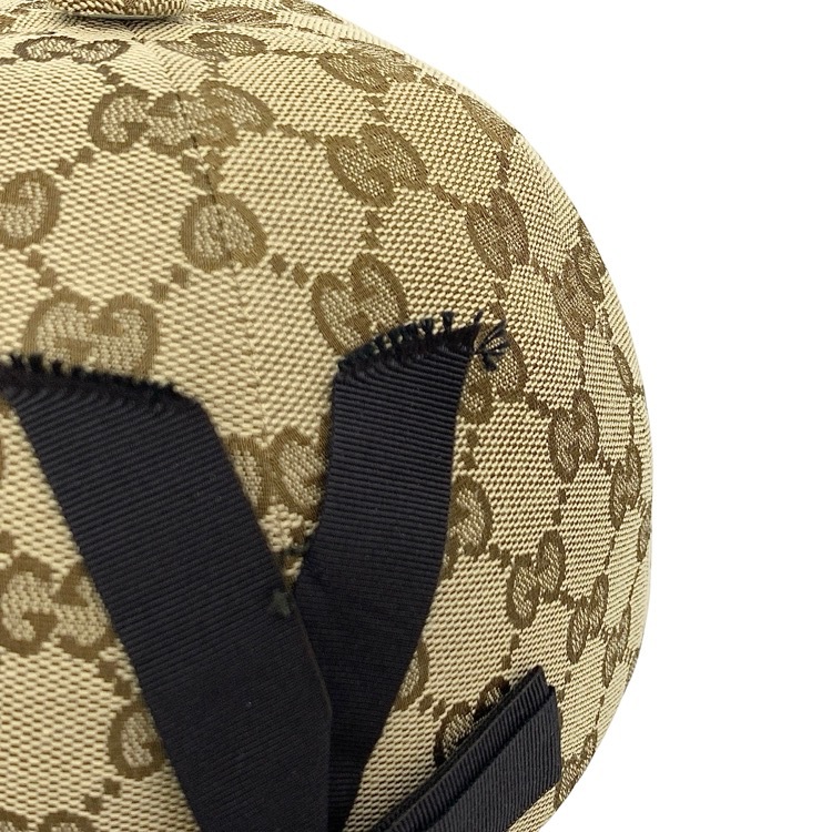 GUCCI グッチ GGキャンバス リボン キャップ ベージュ S/56cm 678544 3HAEX