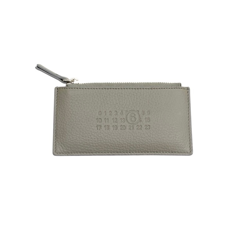2024AW MM6 Maison Margiela エムエムシックス Numeric Signature ジップカードホルダー グレー SA5UI0011P4344
