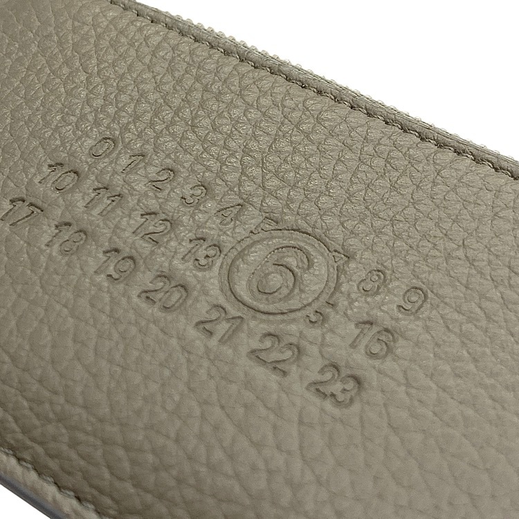 2024AW MM6 Maison Margiela エムエムシックス Numeric Signature ジップカードホルダー グレー SA5UI0011P4344