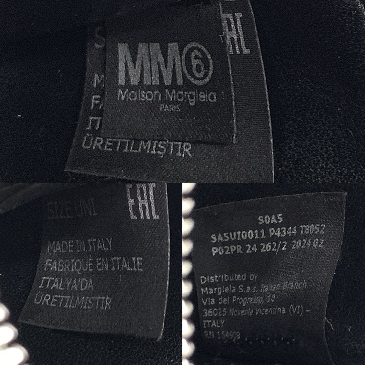 2024AW MM6 Maison Margiela エムエムシックス Numeric Signature ジップカードホルダー グレー SA5UI0011P4344