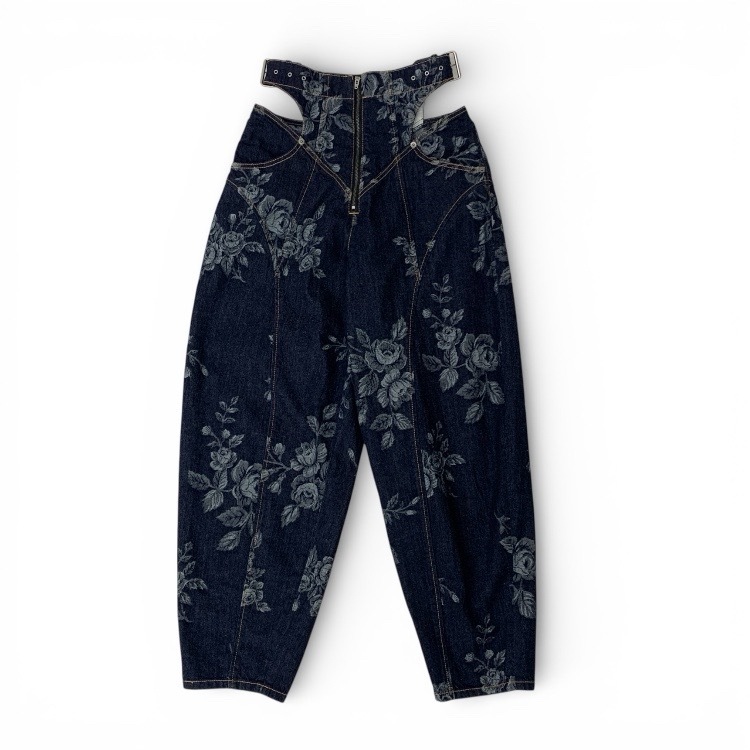 FETICO フェティコ ROSE DENIM HIGH-WAIST JEANS 薔薇デニムハイウエストパンツ マルチ 1 FTC252-0606