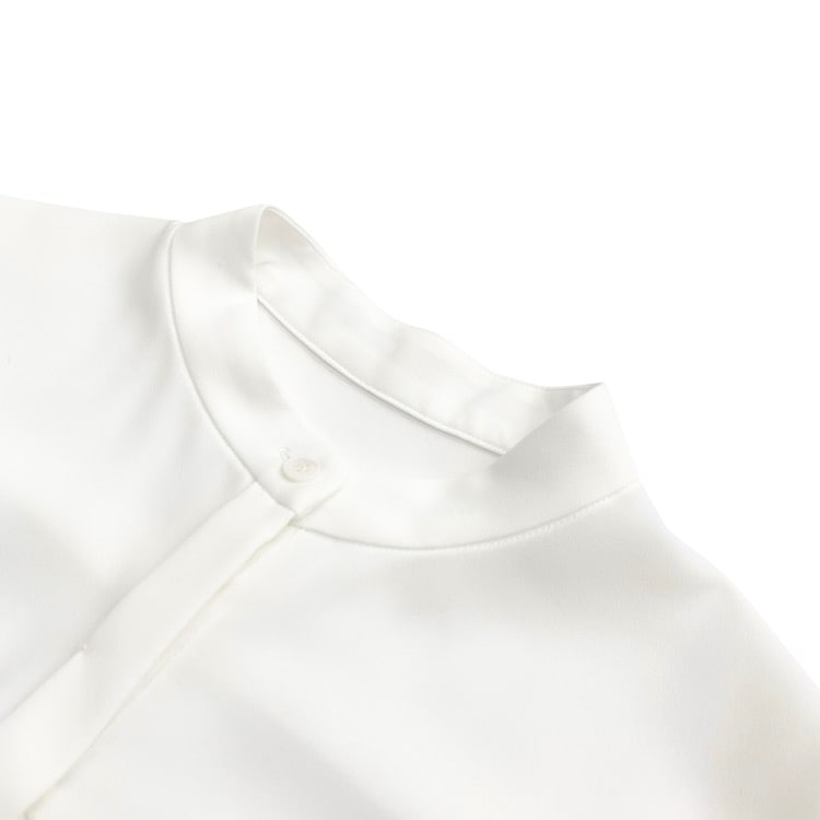 BORDERS at BALCONY ボーダーズアットバルコニー FRILL GEORGETTE BLOUSE フリルジョーゼットブラウス ホワイト 38 BD2311-3C-06