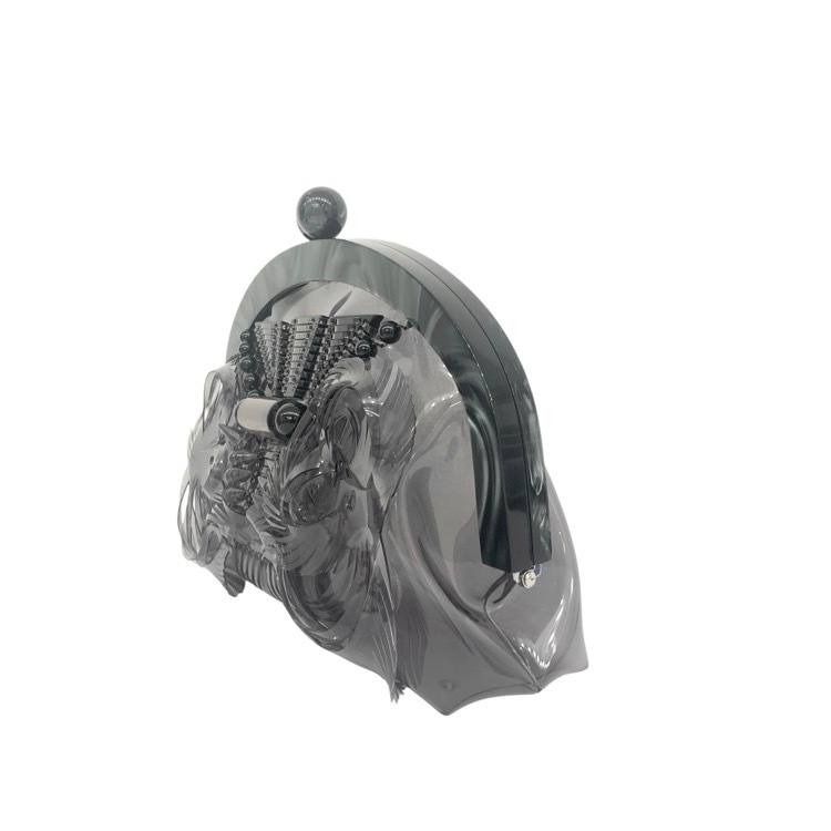 Mame Kurogouchi マメクロゴウチ Vinyl Chloride GAMAGUCHI Clutch Bag PVCがま口クラッチバッグ ブラック