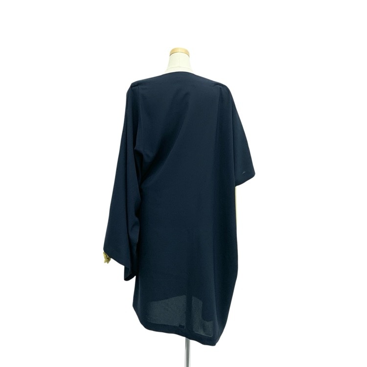 132 5.ISSEY MIYAKE イッセイミヤケ SWITCHING COLOR スイッチング カラー ドレス ワンピース ネイビー グリーン 3 IL21FH325