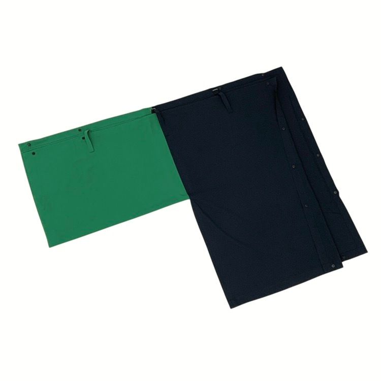 132 5.ISSEY MIYAKE イッセイミヤケ SWITCHING COLOR スイッチング カラー ドレス ワンピース ネイビー グリーン 3 IL21FH325