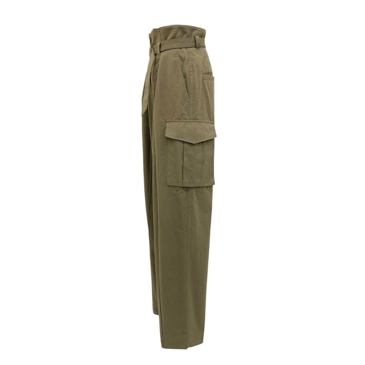 2024AW Mame Kurogouchi マメクロゴウチ Organic Cotton Twill High Waisted Cargo Trousers ハイウエスト カーゴパンツ 2 MM24FW-PT035