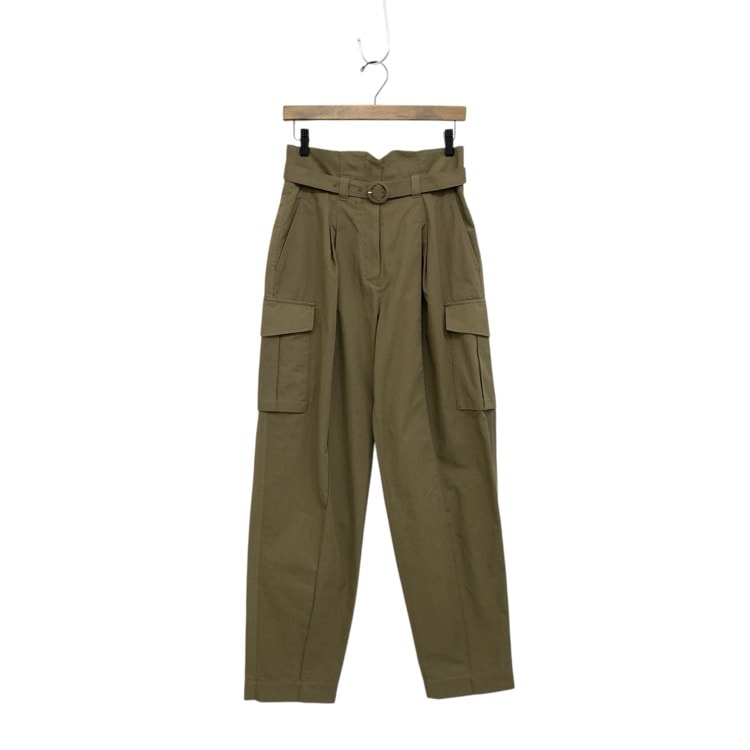 2024AW Mame Kurogouchi マメクロゴウチ Organic Cotton Twill High Waisted Cargo Trousers ハイウエスト カーゴパンツ 2 MM24FW-PT035