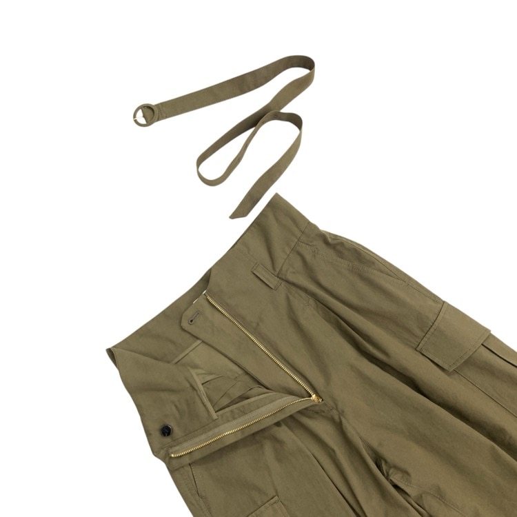 2024AW Mame Kurogouchi マメクロゴウチ Organic Cotton Twill High Waisted Cargo Trousers ハイウエスト カーゴパンツ 2 MM24FW-PT035