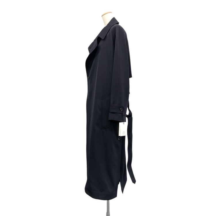 未使用品 THE RERACS ザ リラクス ロングトレンチコート ダークネイビー F 22SS-RECT-320L