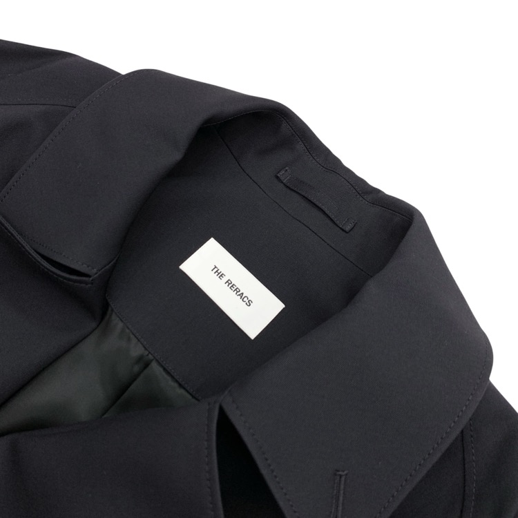 未使用品 THE RERACS ザ リラクス ロングトレンチコート ダークネイビー F 22SS-RECT-320L