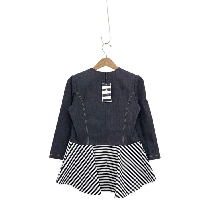 BORDERS at BALCONY ボーダーズアットバルコニー DENIM PEPLUM TOP デニムトップス インディゴ 38 BD2021-3N-49