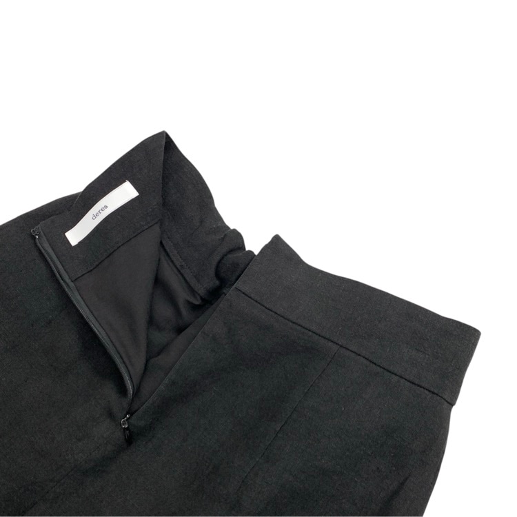 deres デレス Nina squeeze linen skirt リネン スカート ブラック 1