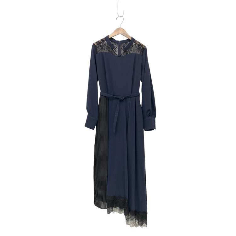 AMERI アメリ ヴィンテージ PLEATS ASYMMETRY DRESS プリーツアシンメトリー ワンピース M 0181530650