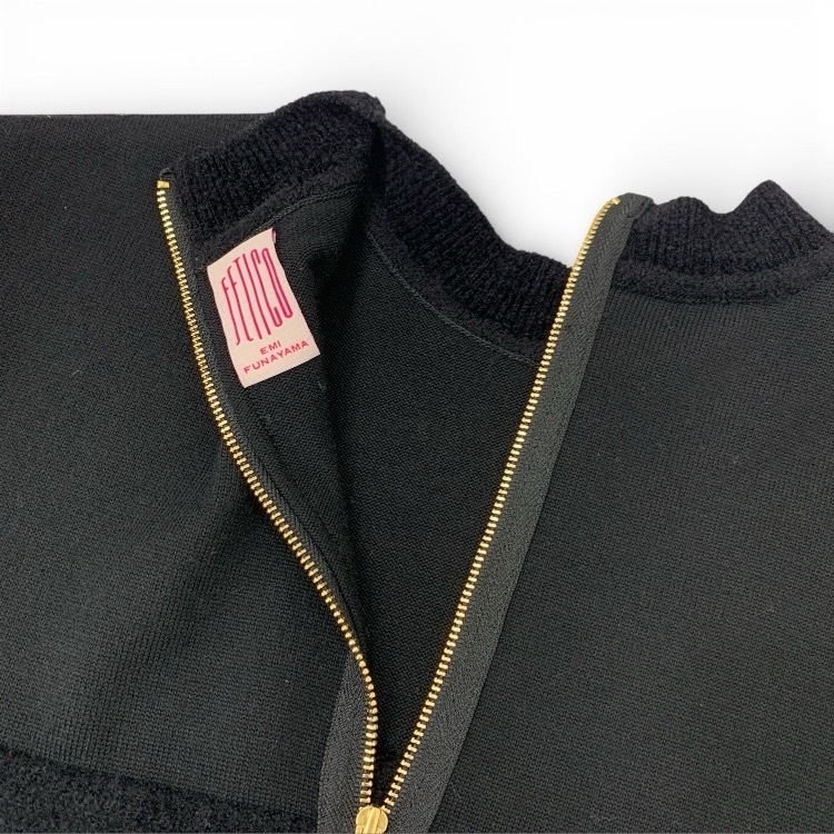 FETICO フェティコ BI-COLOR KNIT BODYSUITS バイカラーニットボディスーツ グレー×ブラック F FTC224-0702