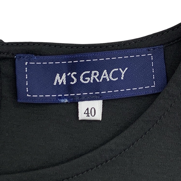 M'S GRACY エムズグレイシー フリル カットソー チュニック ブラック 40 515331