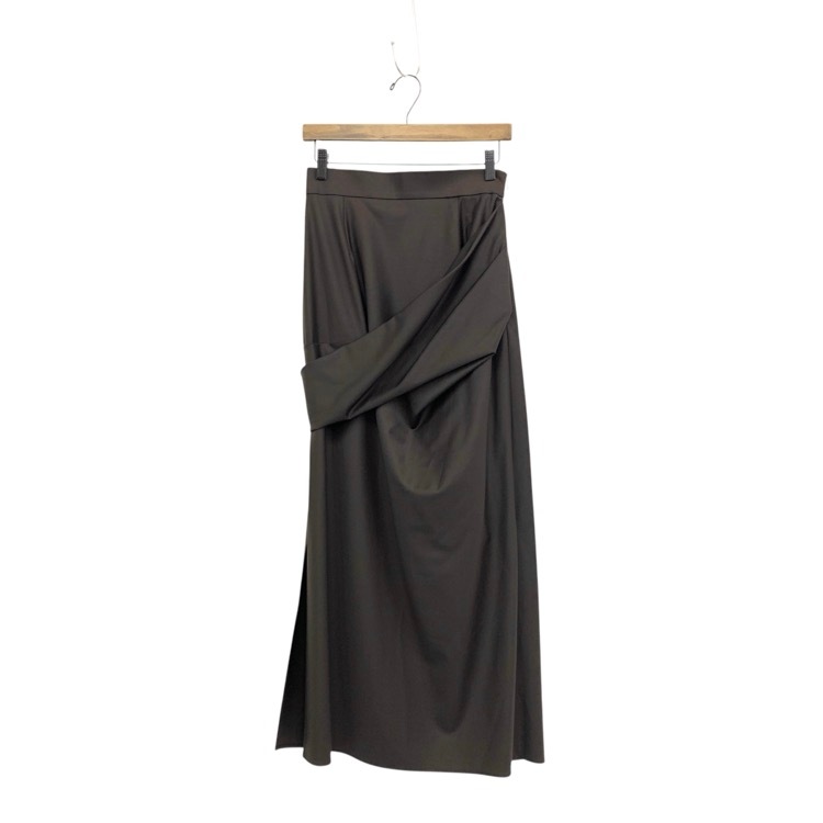 deres デレス FREYA MUSE SKIRT ドレープ タイト スカート ブラウン 1