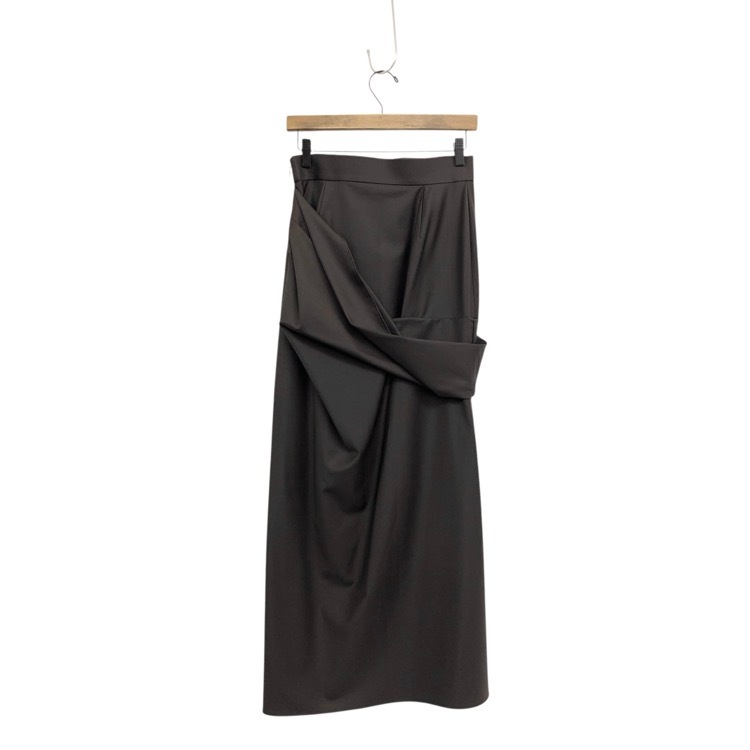 deres デレス FREYA MUSE SKIRT ドレープ タイト スカート ブラウン 1