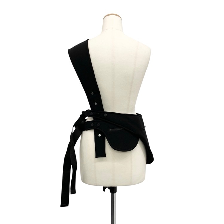 未使用品 Mame Kurogouchi マメクロゴウチ Basket Motif Multi-Way Body Bag 竹籠モチーフボディバッグ ブラック F MM23FW-AC308