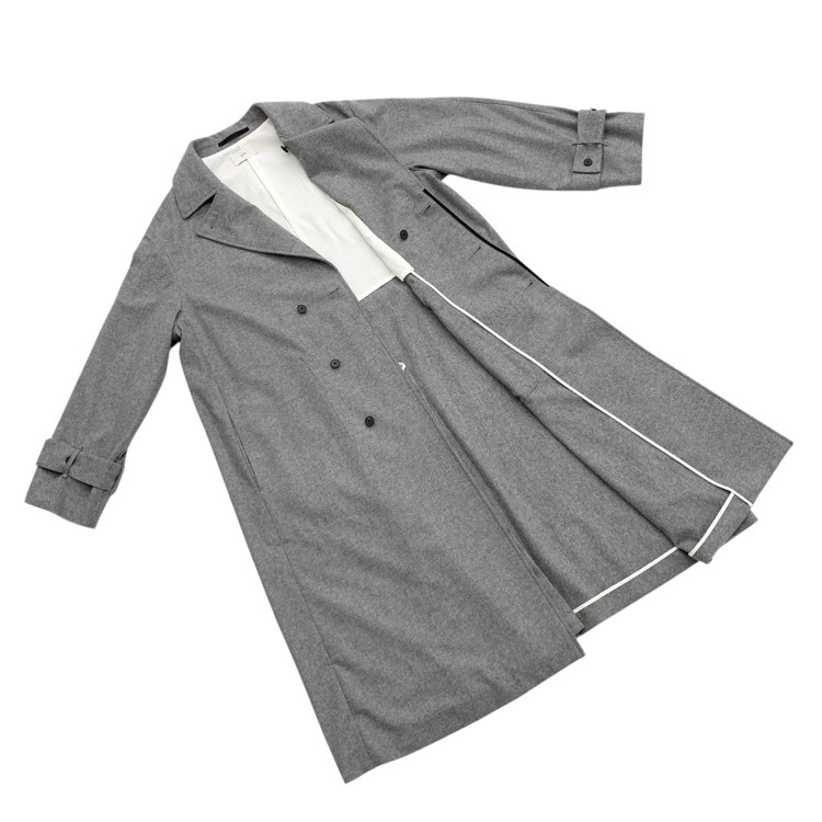 ATON エイトン MERINO COLLEGE FLANNEL RAIL COAT メリノ カレッジ フランネルレール コート グレー 01 SCAGSW0901