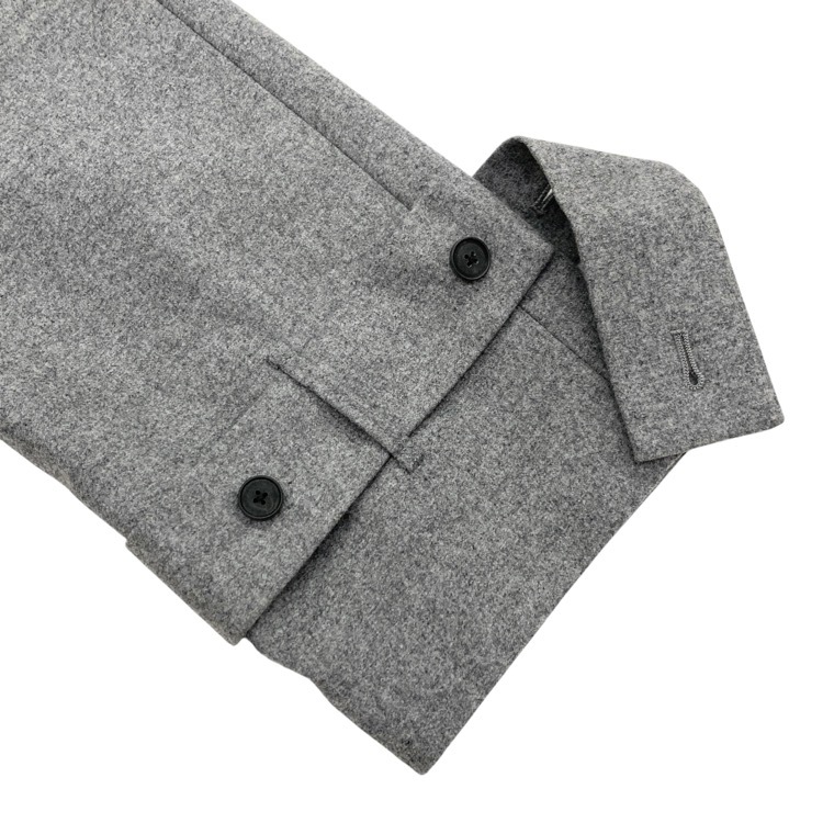 ATON エイトン MERINO COLLEGE FLANNEL RAIL COAT メリノ カレッジ フランネルレール コート グレー 01 SCAGSW0901