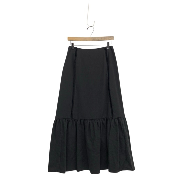 BORDERS at BALCONY ボーダーズアットバルコニー RESORT FRINGE SKIRT リゾートフリンジスカート ブラック 38 BD2311-3H-37